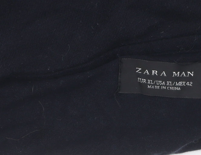 Zara Man Black Cardigan - Men's XL - Wool Blend