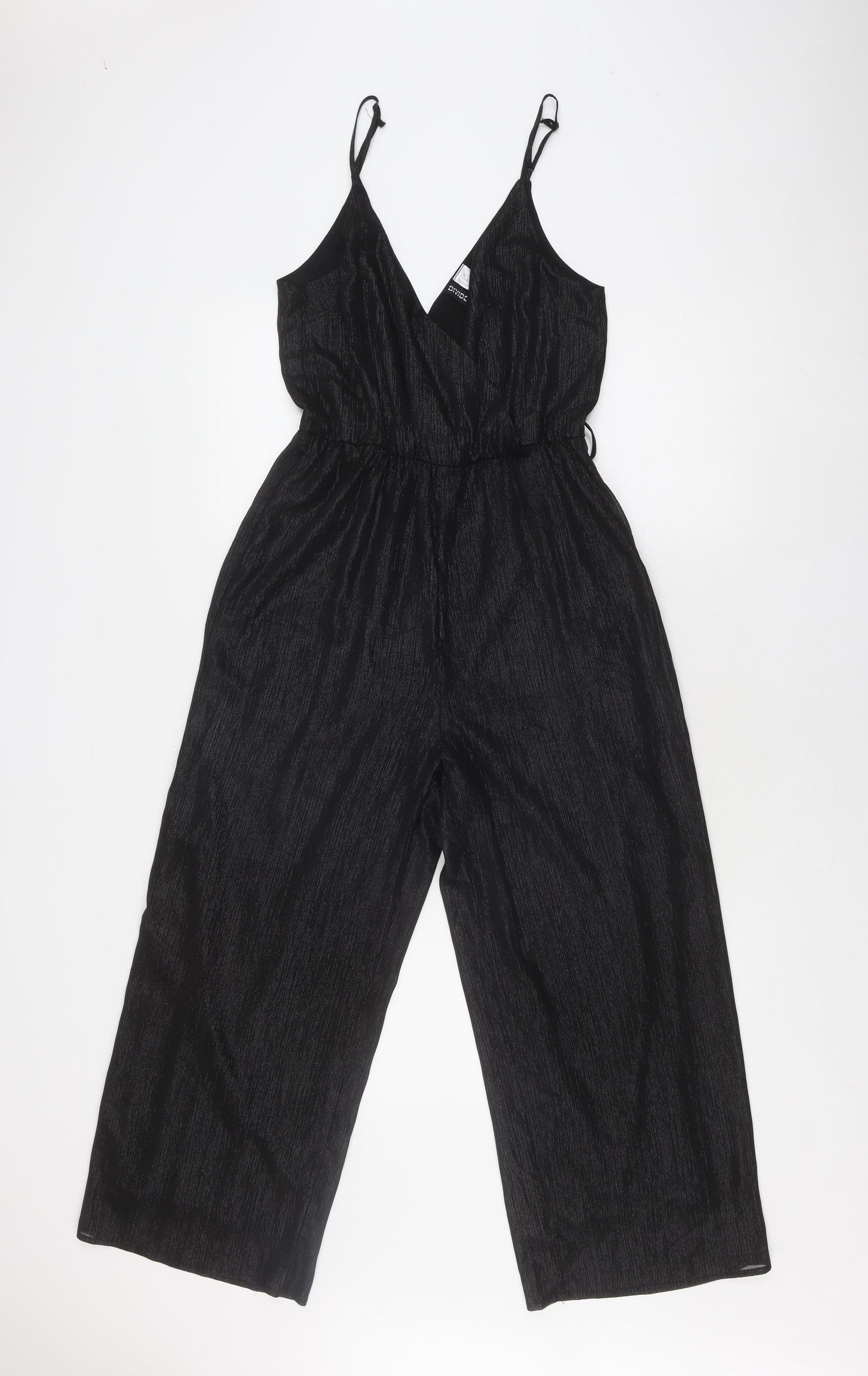 H&M Women Black Jumpsuit Size 10 V-Neck Sleeveless