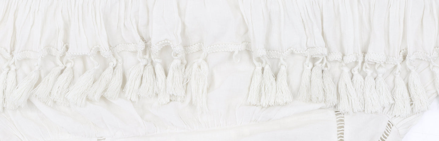 Womens UK Size 12 NEXT White Tunic Blouse