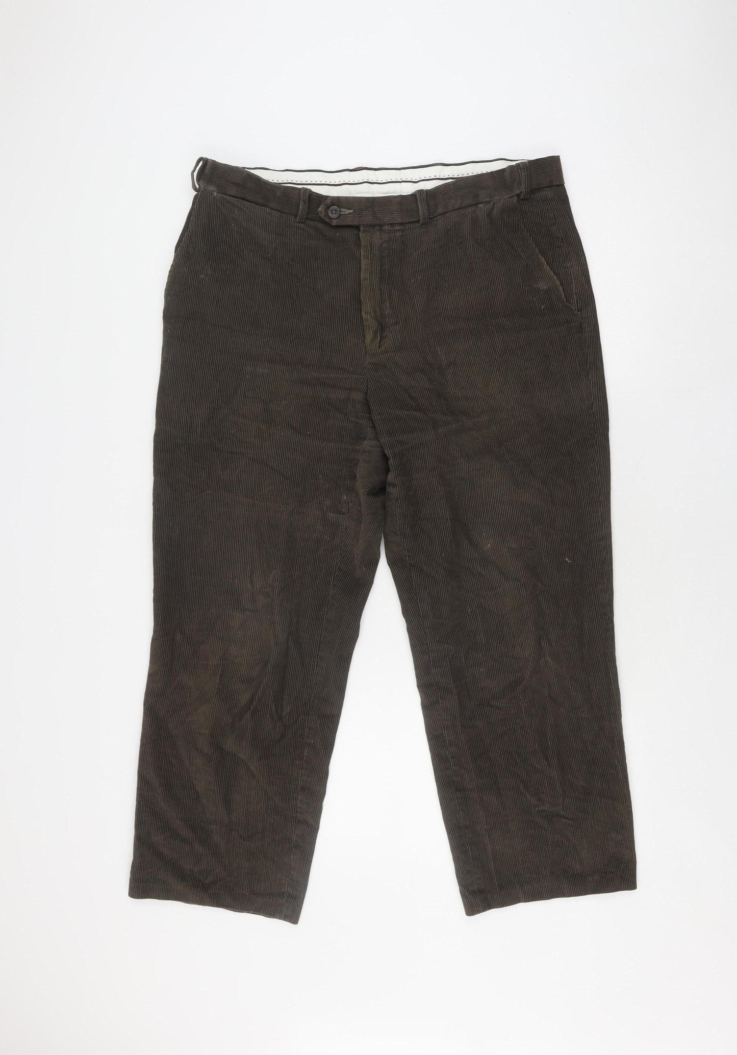 Marks and Spencer Men's Brown Corduroy Dress Pants