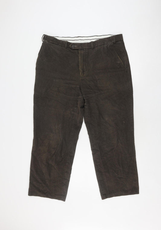 Marks and Spencer Men's Brown Corduroy Dress Pants