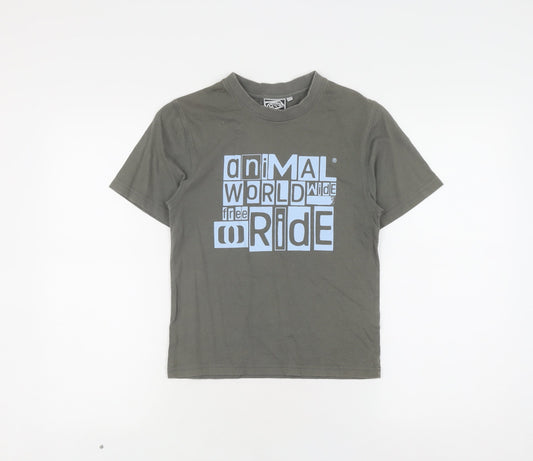 Animal Unisex Grey T-Shirt XS Jersey Short Sleeve