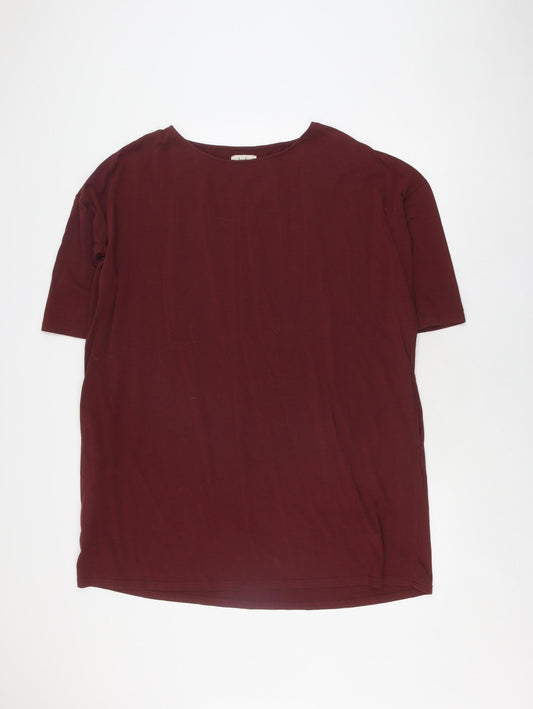 Hush Women's Red Basic T-Shirt Size S Round Neck