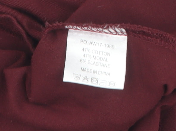 Hush Women's Red Basic T-Shirt Size S Round Neck