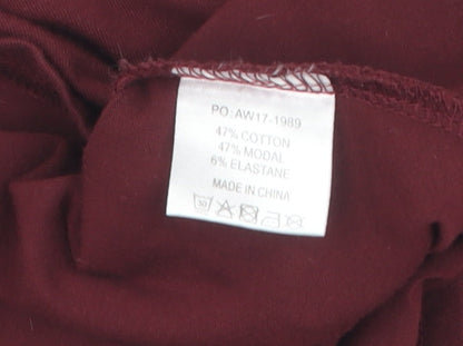 Hush Women's Red Basic T-Shirt Size S Round Neck