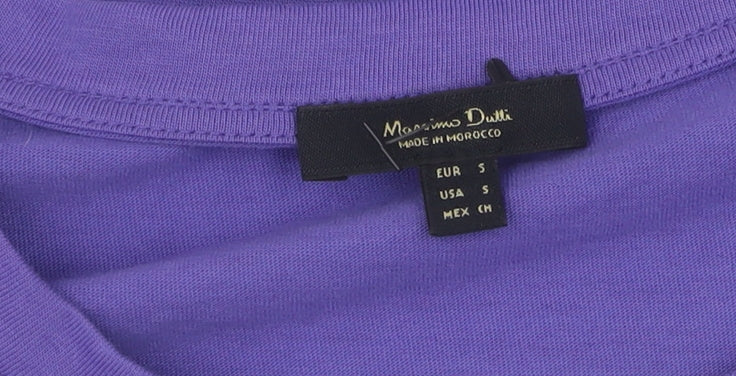 Womens UK Size S Massimo Dutti Purple Basic Tank