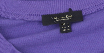 Womens UK Size S Massimo Dutti Purple Basic Tank
