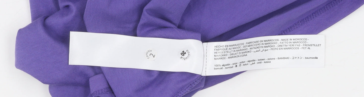 Womens UK Size S Massimo Dutti Purple Basic Tank