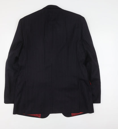 Austin Reed Men's Black Striped 42R Suit Jacket
