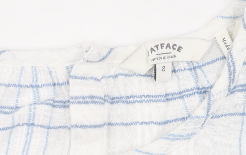 Womens UK Size 8 Fatface Ivory Tunic Blouse