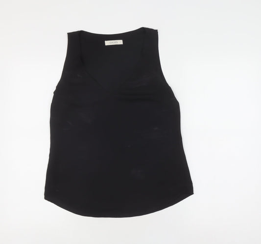 Womens UK Size 8 Oasis Black Basic Tank