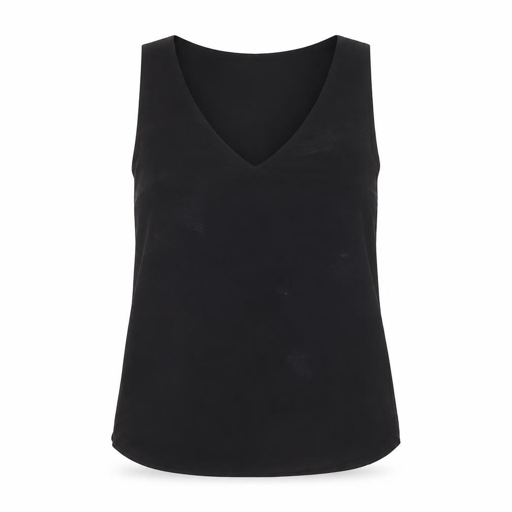 Womens UK Size 8 Oasis Black Basic Tank