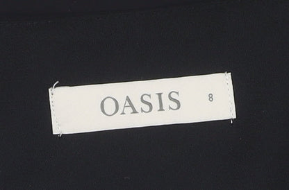 Womens UK Size 8 Oasis Black Basic Tank