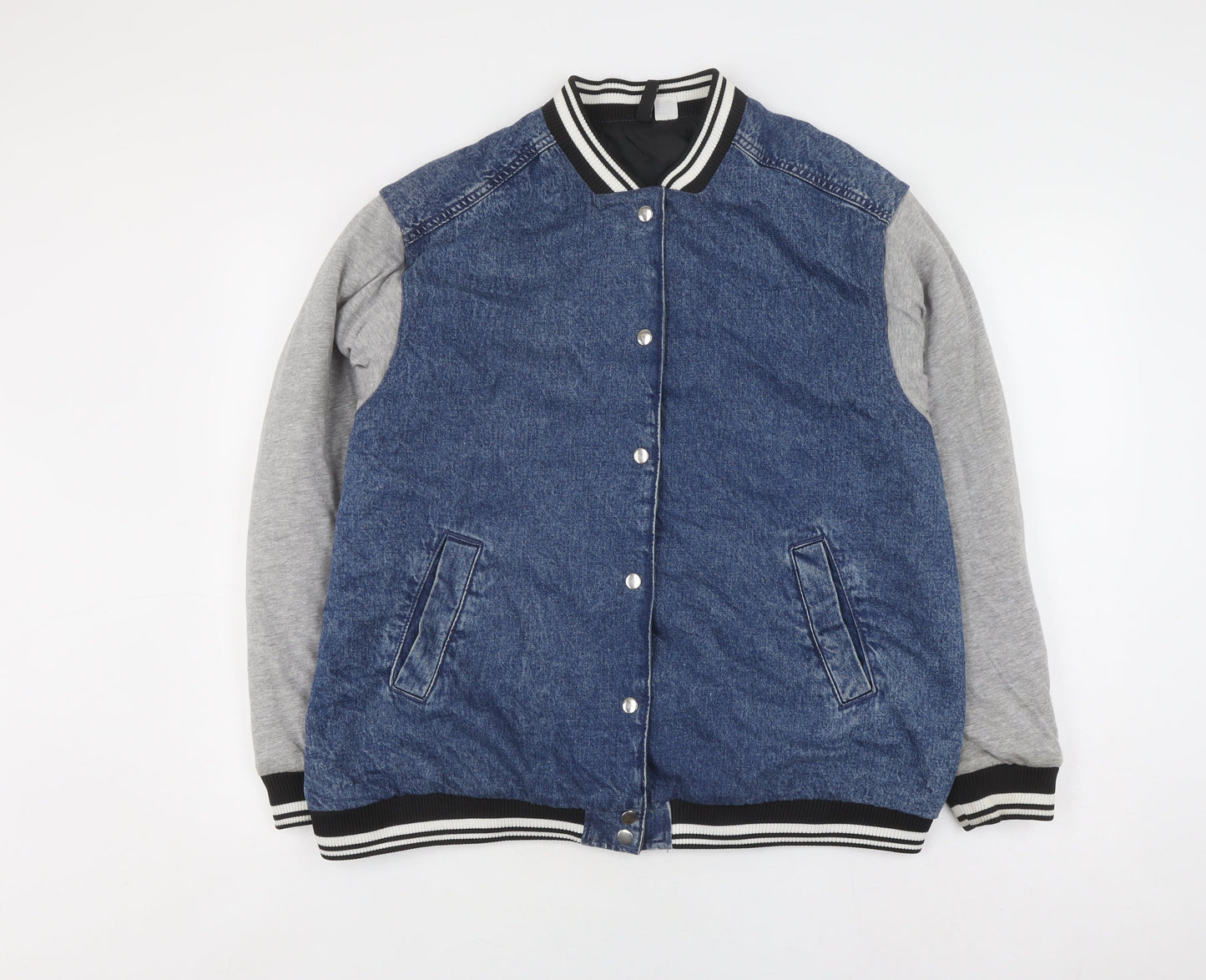 Mens UK Size S Divided Multicoloured Varsity Jacket