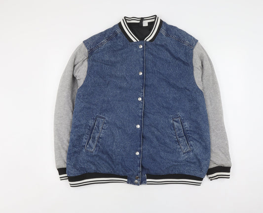 Mens UK Size S Divided Multicoloured Varsity Jacket