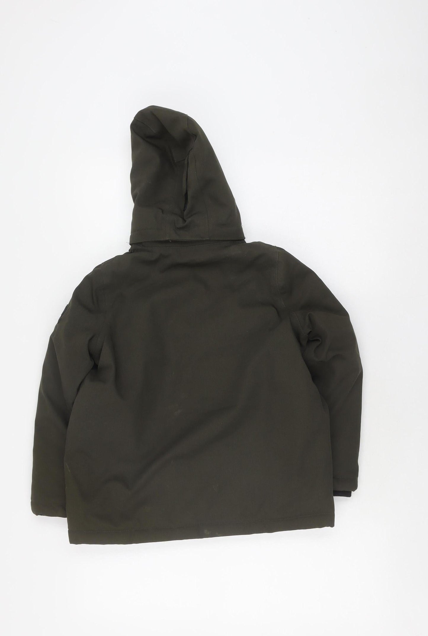 TOG24 Boys Green Parka Coat, 12 Years, Hooded Winter Jacket