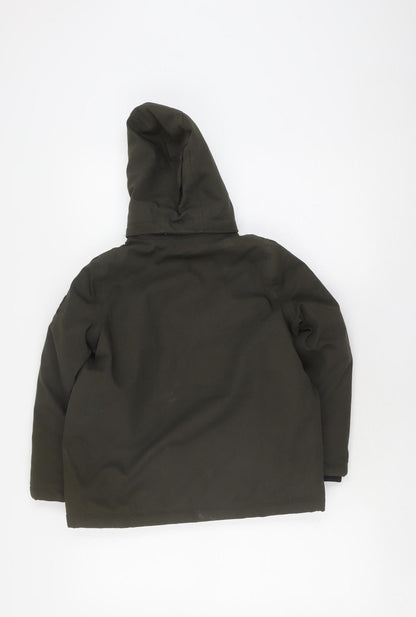 TOG24 Boys Green Parka Coat, 12 Years, Hooded Winter Jacket