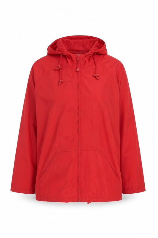 Front view of Dunnes Women's Red Basic Cape Jacket, size 12