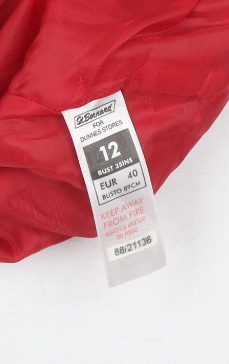 Womens UK Size 12 Dunnes Stores Red Basic Jacket
