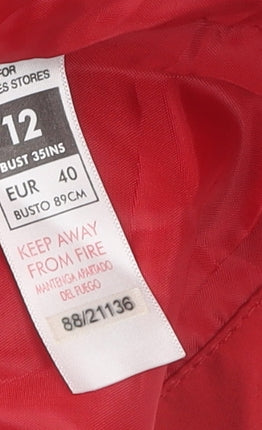 Womens UK Size 12 Dunnes Stores Red Basic Jacket