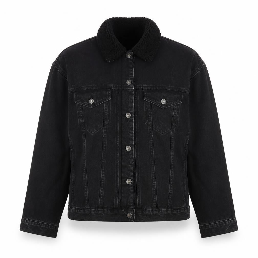Womens UK Size 10 ASOS Black Denim Jacket
