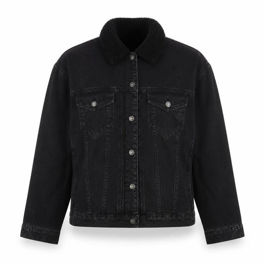 Womens UK Size 10 ASOS Black Denim Jacket