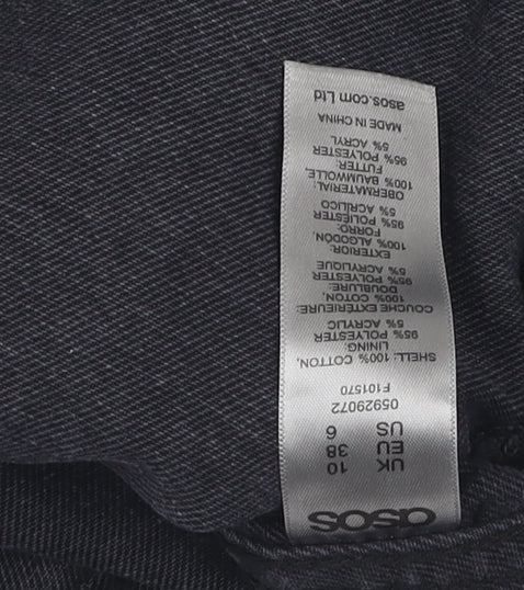 Womens UK Size 10 ASOS Black Denim Jacket