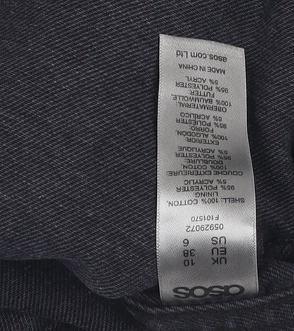 Womens UK Size 10 ASOS Black Denim Jacket