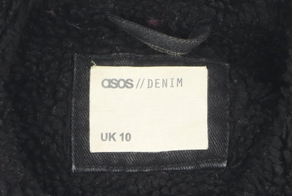 Womens UK Size 10 ASOS Black Denim Jacket