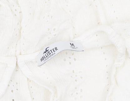 Hollister Women's White Sleeveless Playsuit, M