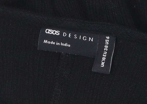 Womens UK Size 10 ASOS Black  Blouse