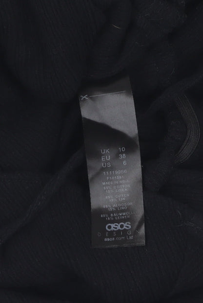 Womens UK Size 10 ASOS Black  Blouse