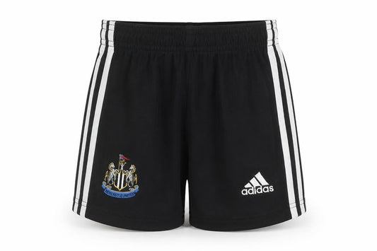 Front view of Adidas boys’ black athletic shorts 2-3 years