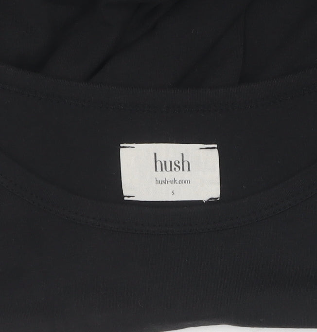 Hush Women's Black Sheath Dress Small 3/4 Sleeve