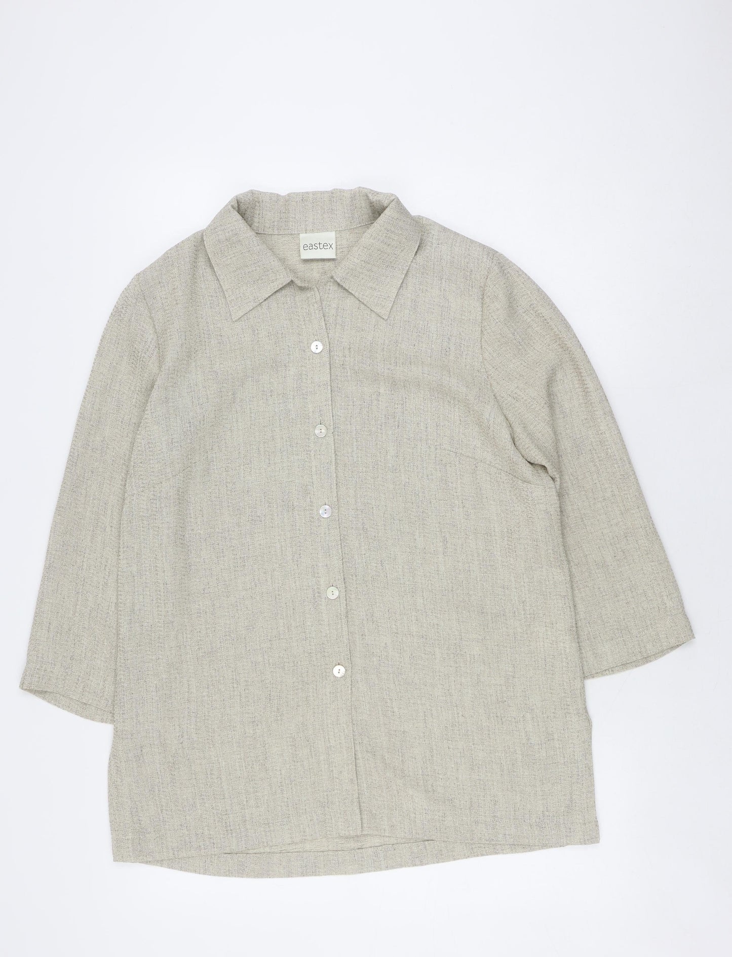 Womens UK Size 14 Eastex Beige  Button-Up