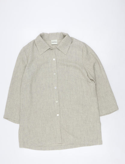 Womens UK Size 14 Eastex Beige  Button-Up