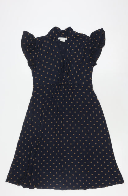 Mamas & Papas Women's Blue Polka Dot Fit & Flare Dress