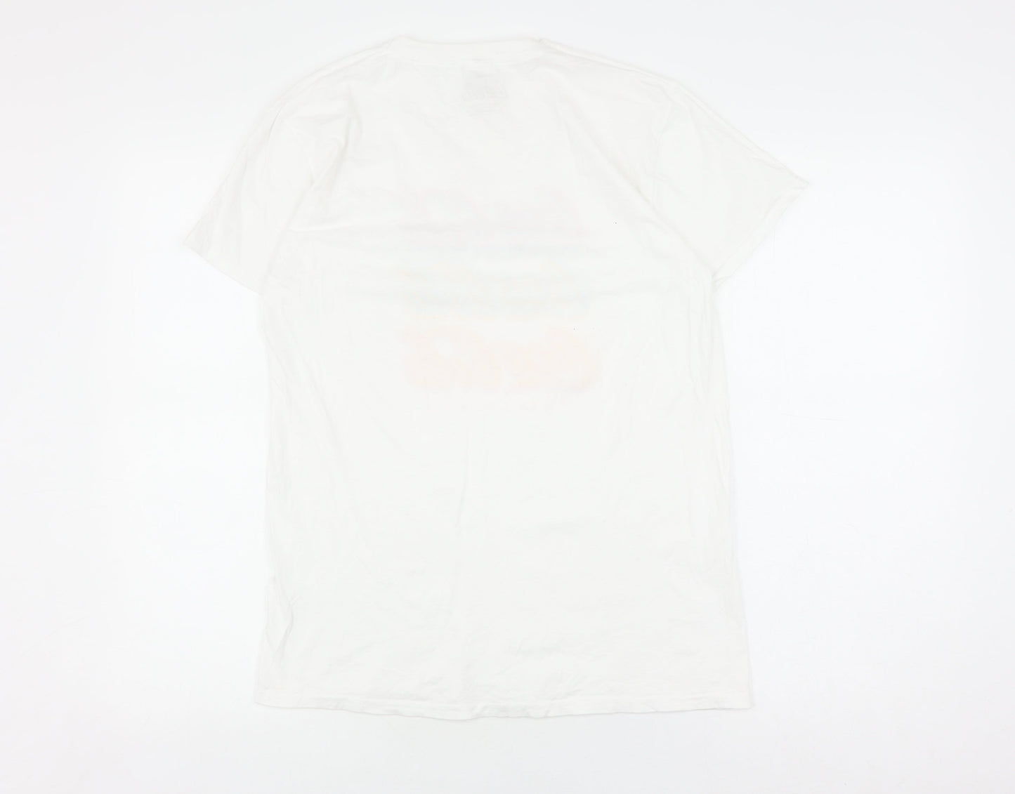 Unisex Adults UK Size M Coca-Cola White Basic T-Shirt