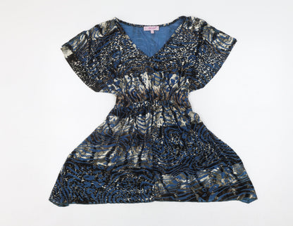 Womens UK Size 14 Marks and Spencer Blue Tunic Blouse