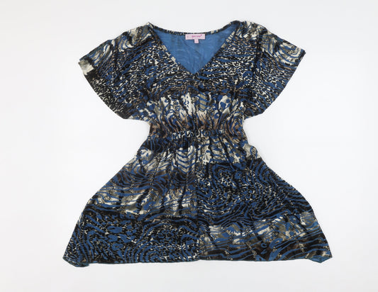 Womens UK Size 14 Marks and Spencer Blue Tunic Blouse