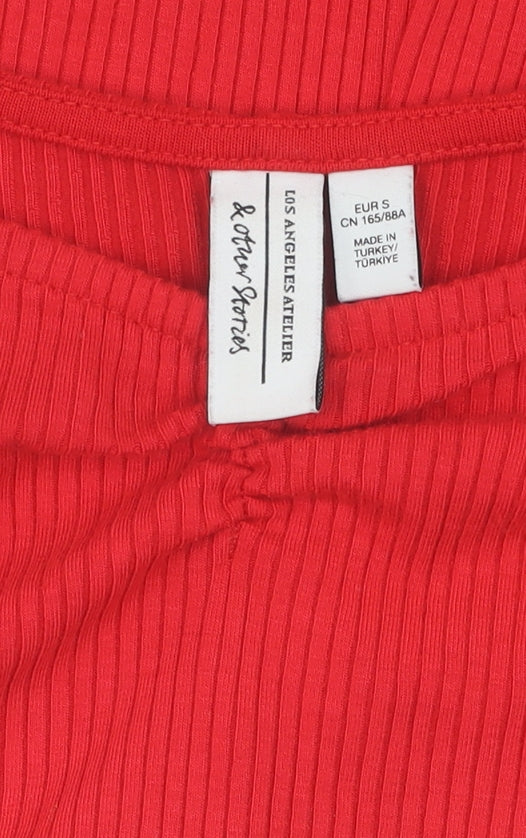 Women's Red Off the Shoulder T-Shirt, S, & Other Stories