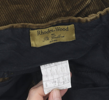 Rhodes-Wood Men's Brown Corduroy Trousers 38R