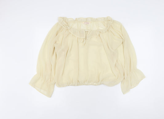 Miss Selfridge Ivory Off Shoulder Blouse - Size 10
