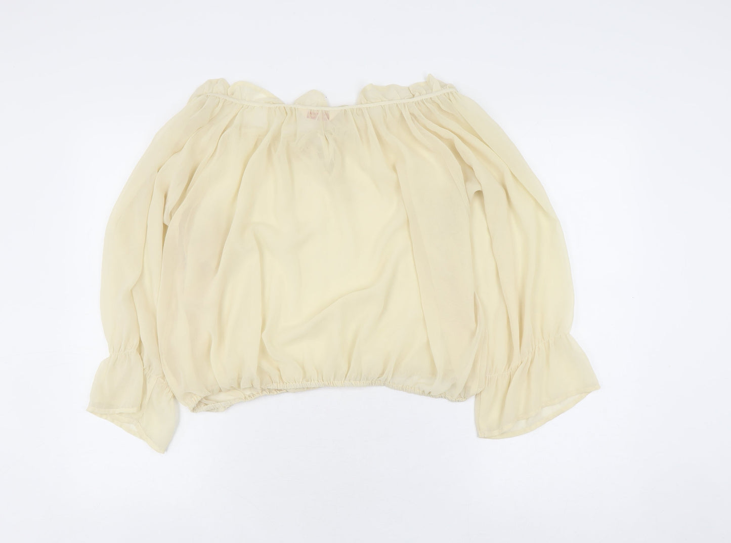 Miss Selfridge Ivory Off Shoulder Blouse - Size 10