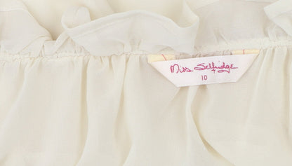 Miss Selfridge Ivory Off Shoulder Blouse - Size 10