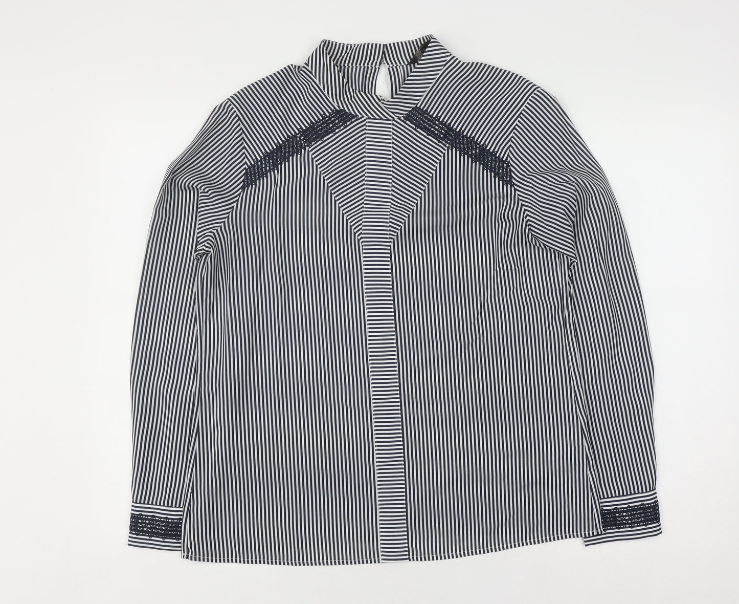 Banana Republic Women's Blue & White Striped Shirt S