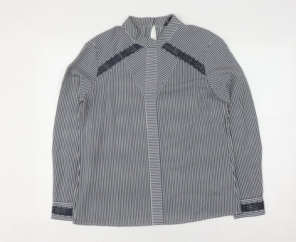 Banana Republic Women's Blue & White Striped Shirt S