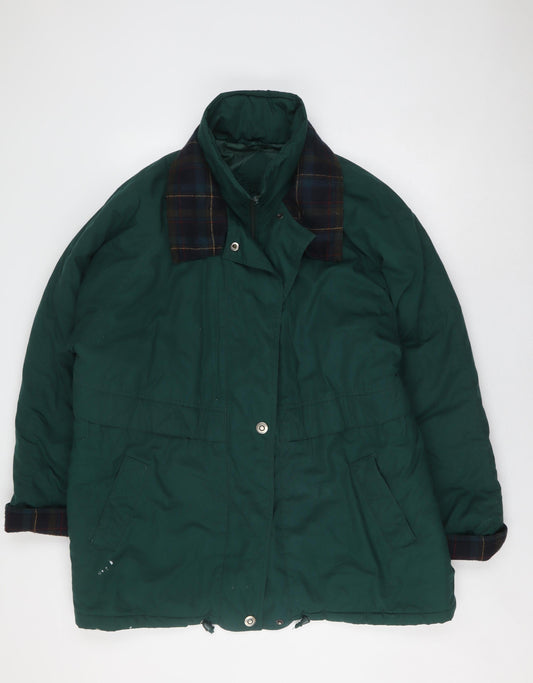 Mens UK Size XL Outerwear Green Parka Coat