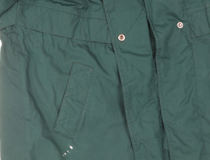 Mens UK Size XL Outerwear Green Parka Coat