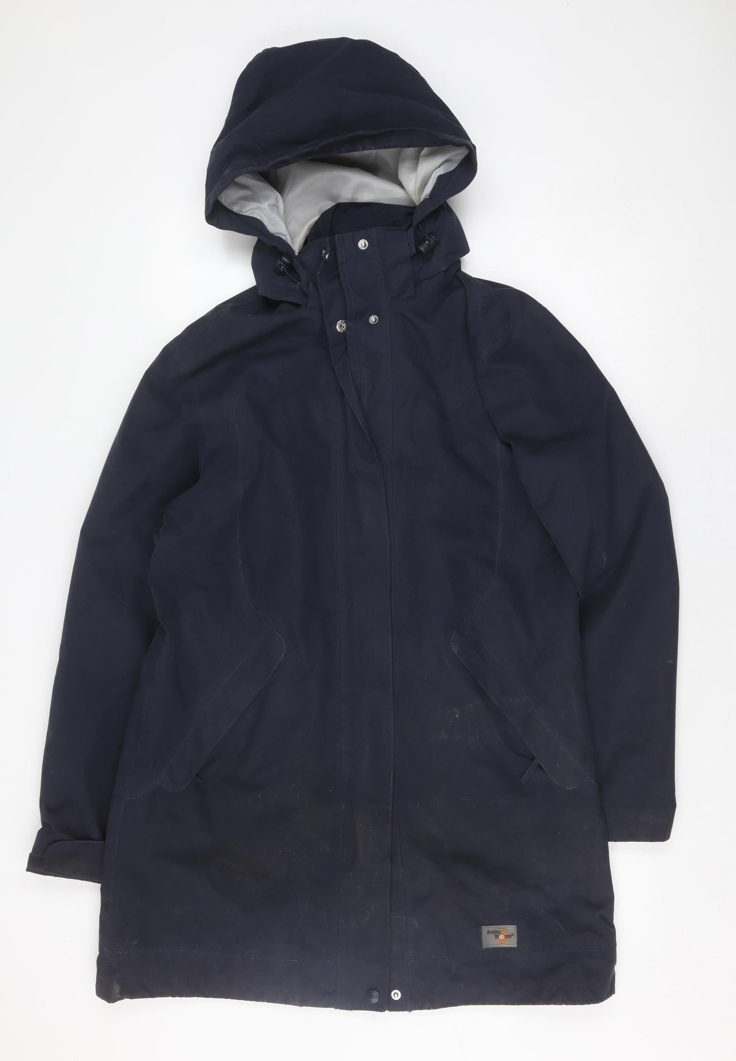 Arctic Storm Women's Blue Rain Coat Size 12, Lined, Hooded